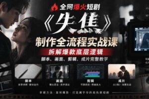 全网爆火短剧《失焦》制作全流程实战课｜拆解爆款底层逻辑，脚本、画面、剪辑、成片完整教学