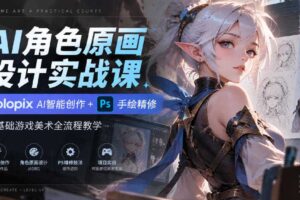 AI角色原画设计实战课｜Holopix AI智能创作+PS手绘精修，零基础游戏美术全流程教学