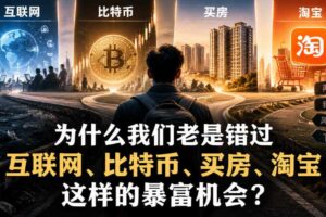 某社群付费文章：为什么我们老是错过互联网、比特币、买房、淘宝这样的暴富机会？
