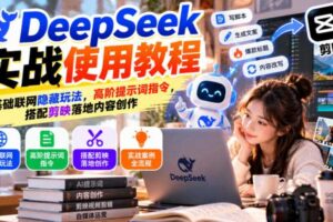 DeepSeek实战使用教程｜基础联网隐藏玩法，高阶提示词指令，搭配剪映落地内容创作