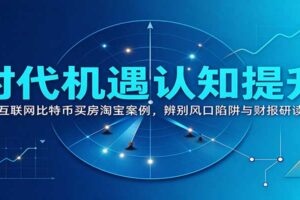 时代机遇认知提升：复盘互联网比特币买房淘宝案例，辨别风口陷阱与财报研读思路